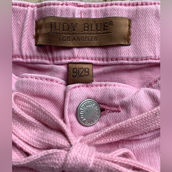 EUC JUDY BLUE LOS ANGELES PINK GARMENT DYED HI-RISE JOGGER JEANS IN SIZE 9/29 - Picture 8 of 15